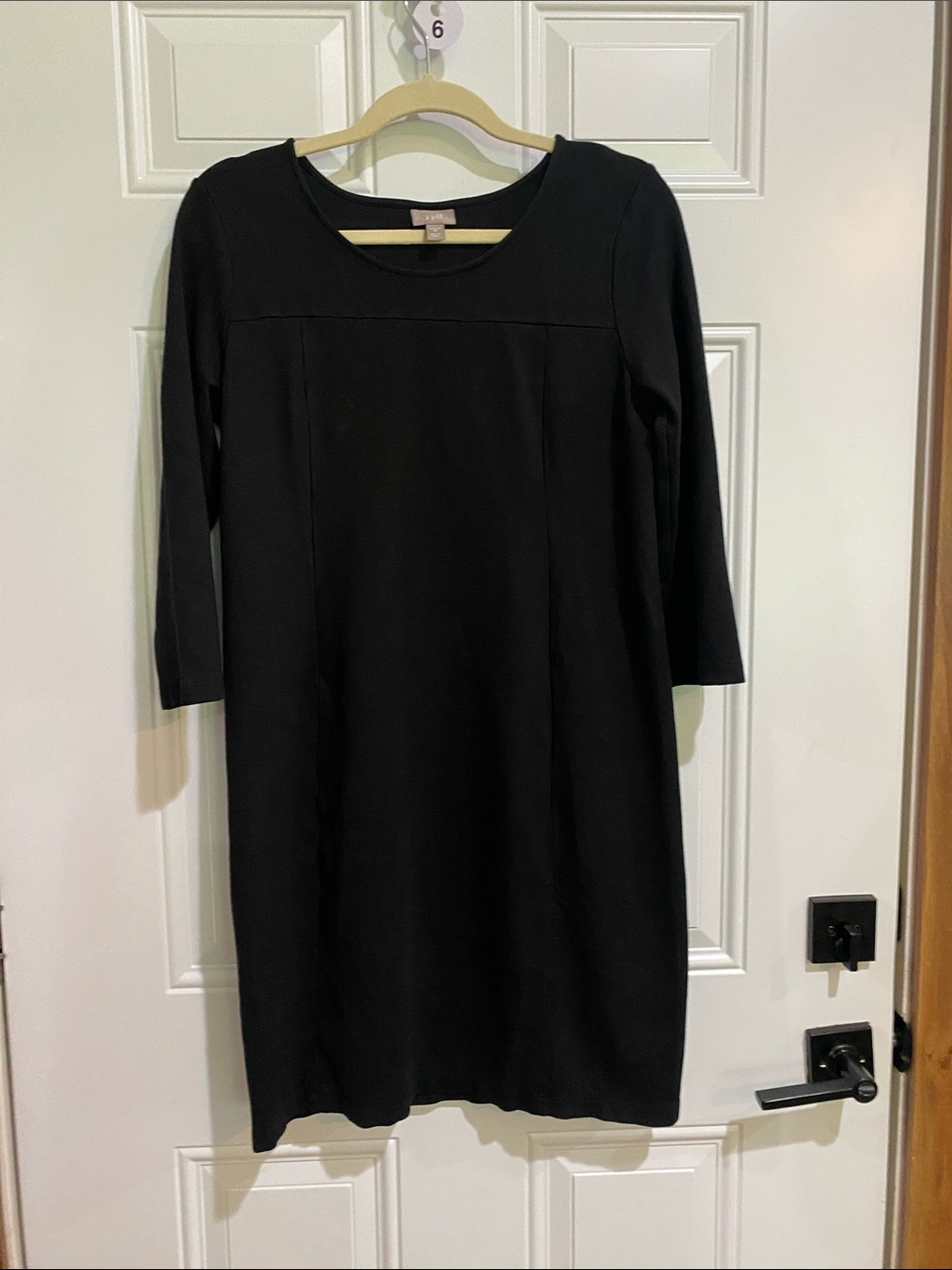 J. Jill Black Midi Shift Dress - Picture 3 of 9